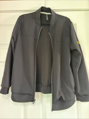 Final sale-adidas Black Women's Bomber Jacket with Yellow Logo
